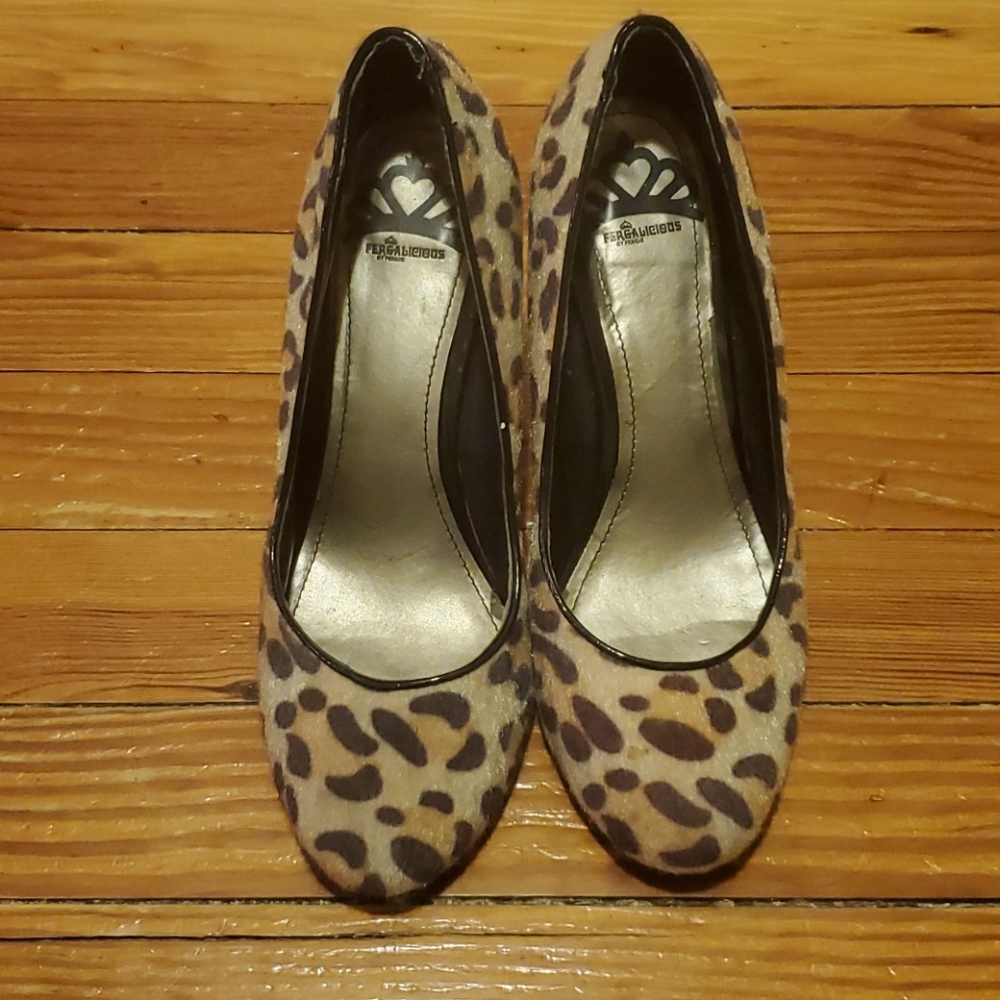 fergalicious leopard print high heels